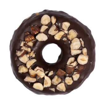 Chocolate-nut donut